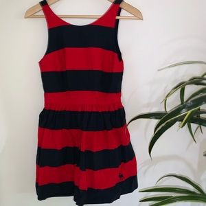 retro striped abercrombie and fitch minidress